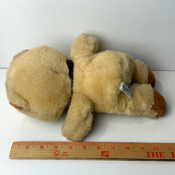 Vintage MTY Taiwan Teddy Bear 10" Beige Brown Stuffed Plush Toy Soft Clippings - Picture 5 of 5